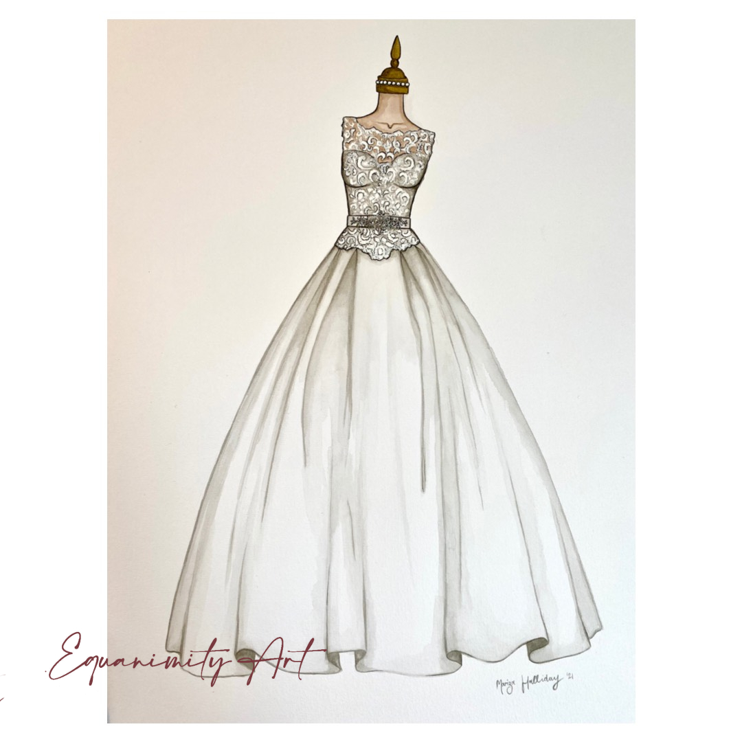 Wedding Dress Painting – Equanimity Art